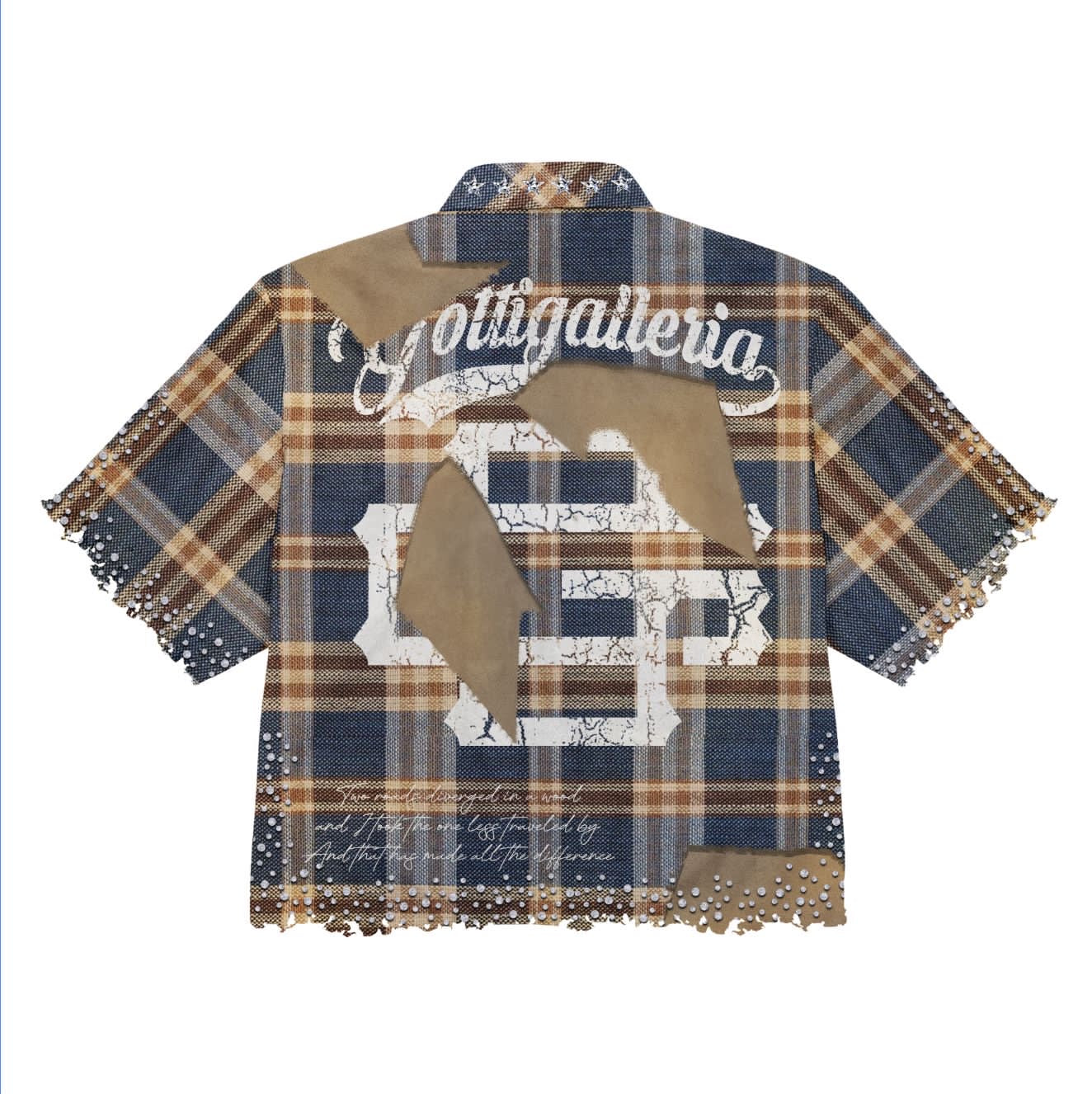 Gotti Flannel Rhinestone Shirt