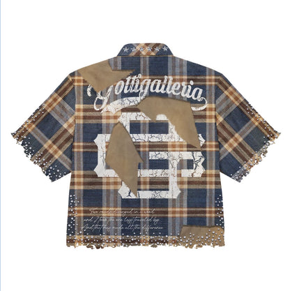 Gotti Flannel Rhinestone Shirt